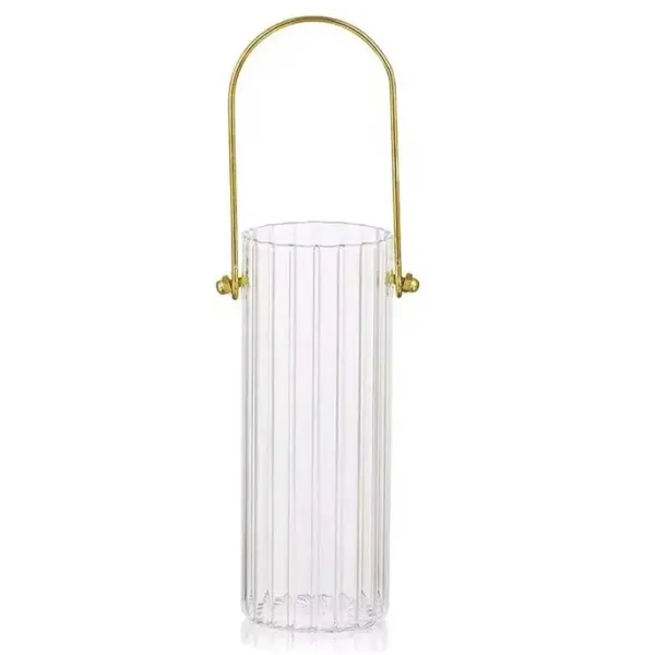 Ваза для цветов Clear стеклянная 24,5 см Прозрачный (HP-1725)