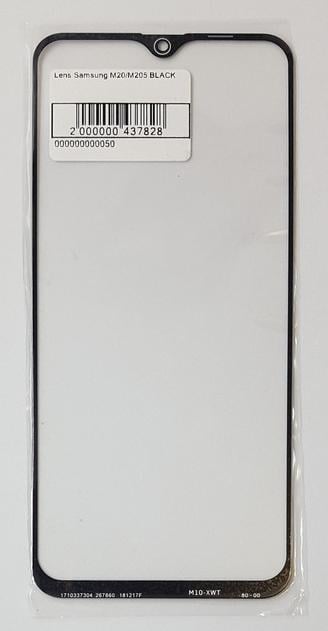 Стекло для переклейки дисплея для телефона Samsung M20 M205 Черный (000043782)