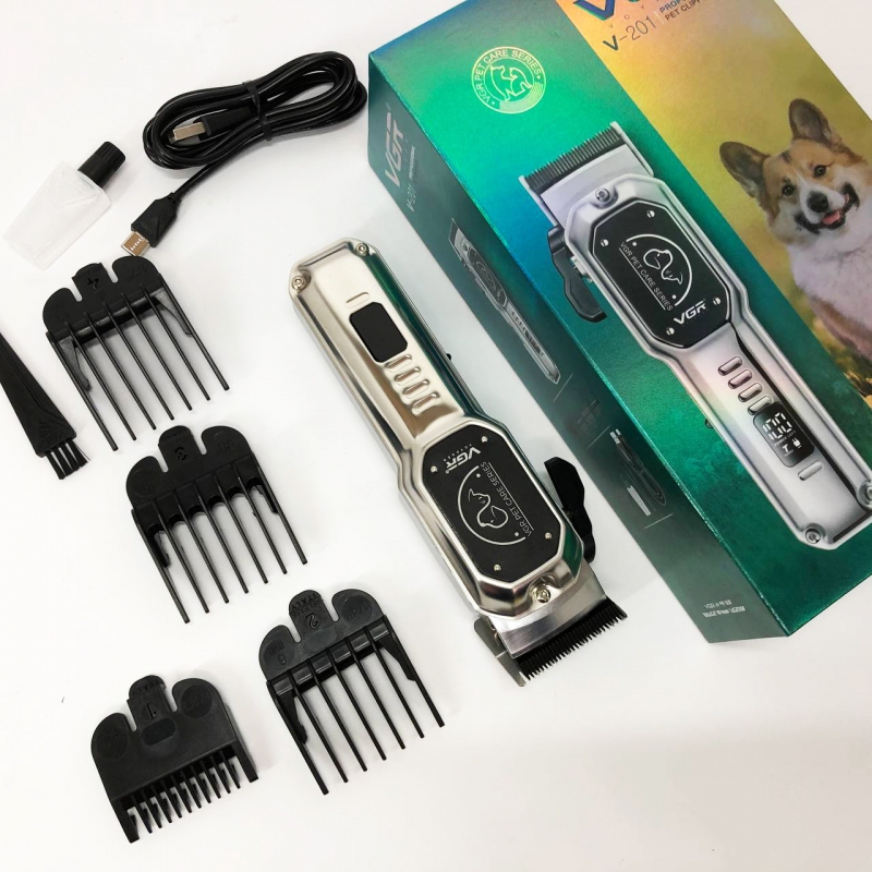 Машинка для стрижки тварин VGR V-201 акумуляторна 10W Grey (tf7463) - фото 11