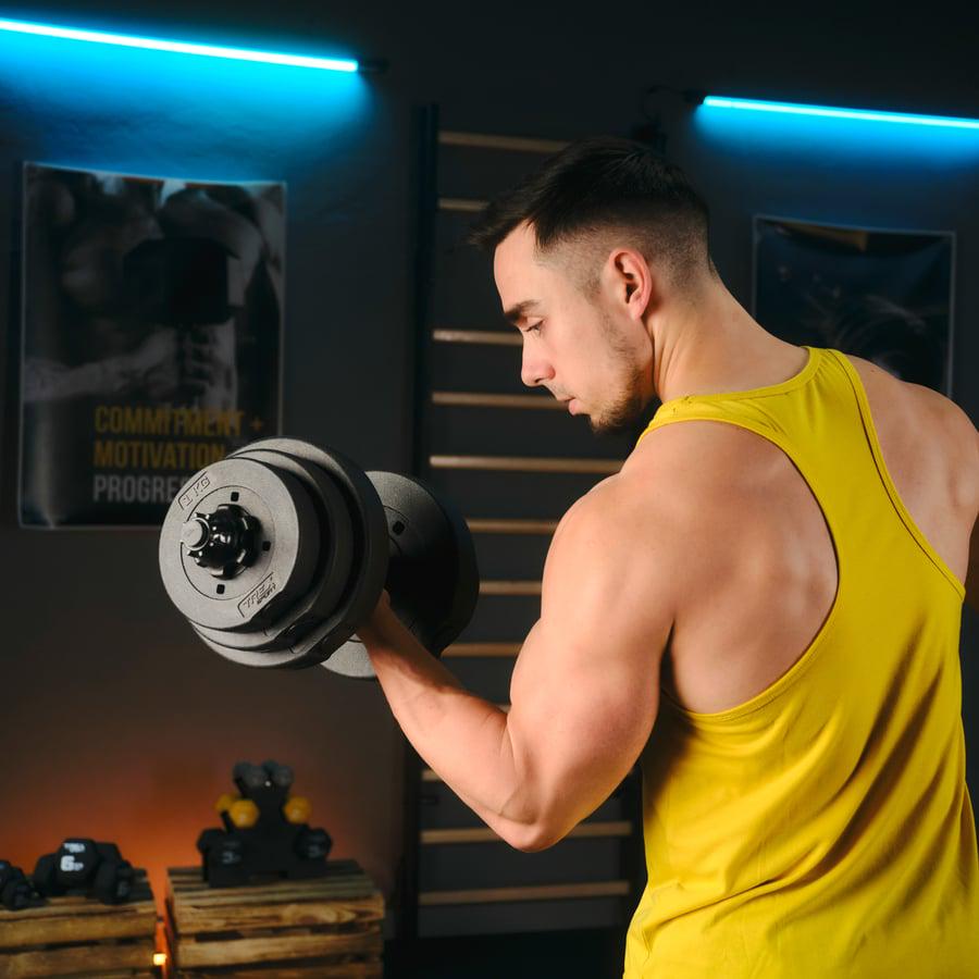 Гантели композитные регулируемые TREX Sport 2х20 кг (5125) - фото 11