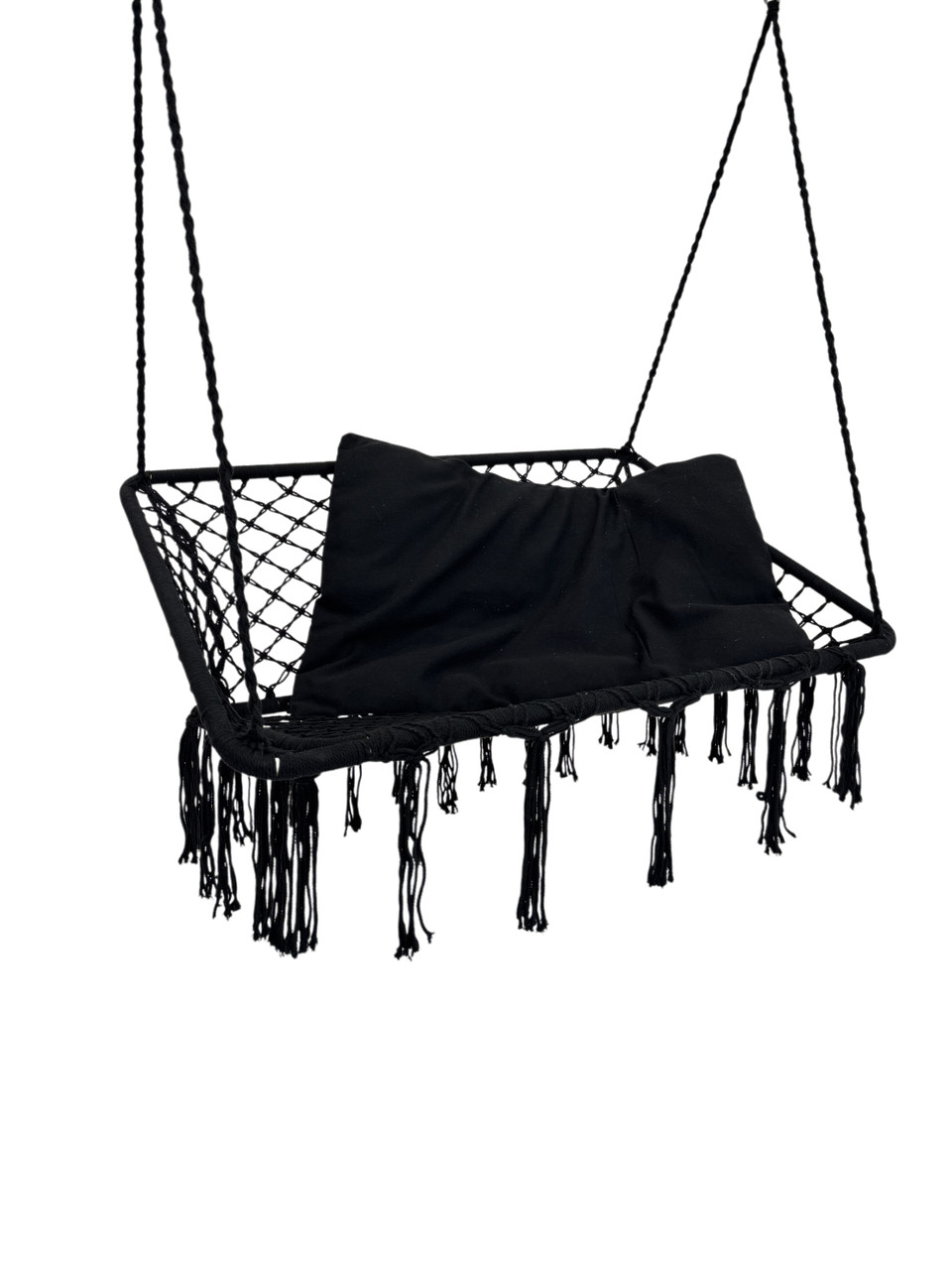 Качели WCG с подушкой двухместная 120 см Черный (QNSW09BL) - фото 3 Качели WCG с подушкой двухместная 120 см Черный (QNSW09BL) - фото 3