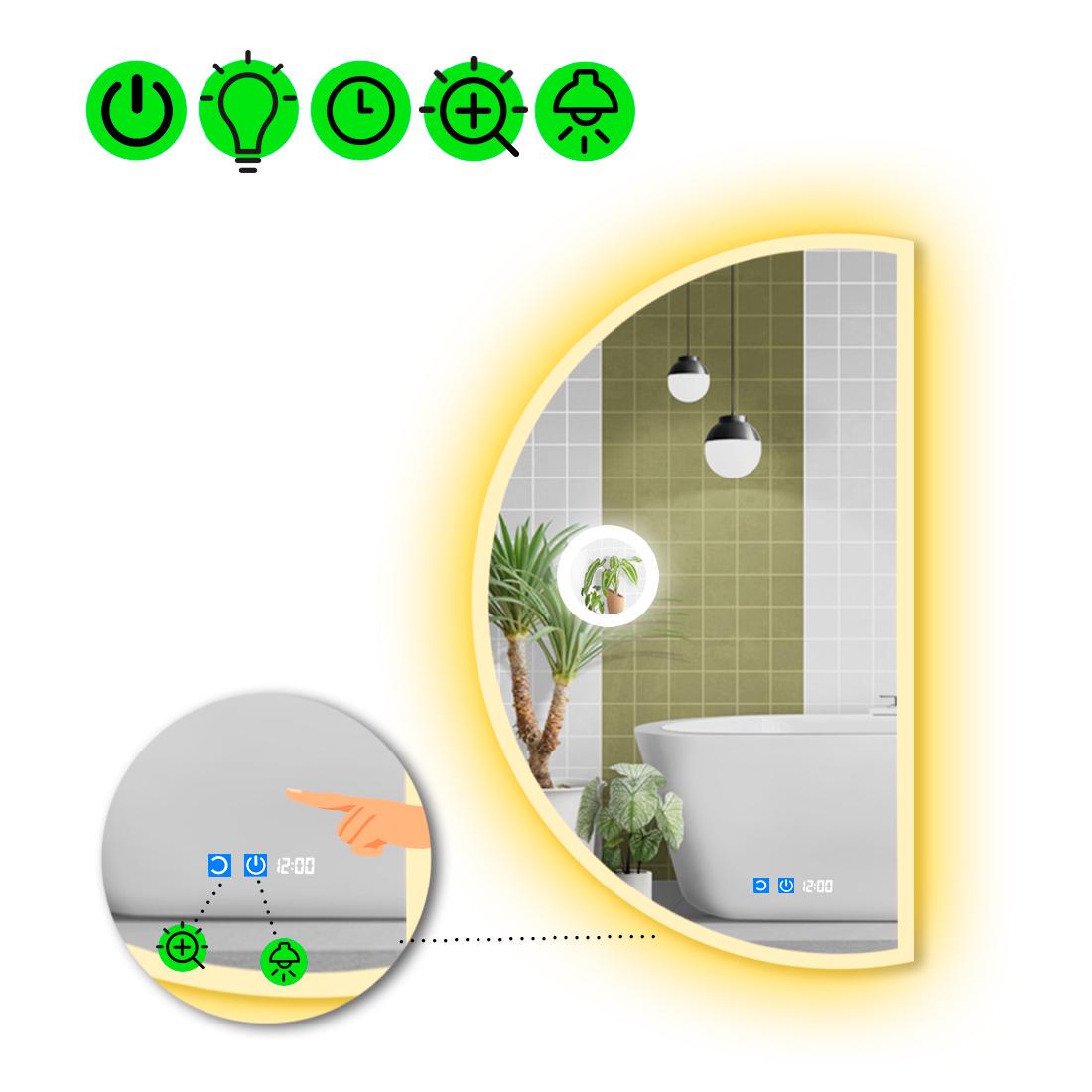 Зеркало с LED подсветкой Parette 3 с двумя сенсорами 120x60 см (8738770) Зеркало с LED подсветкой Parette 3 с двумя сенсорами 120x60 см (8738770)