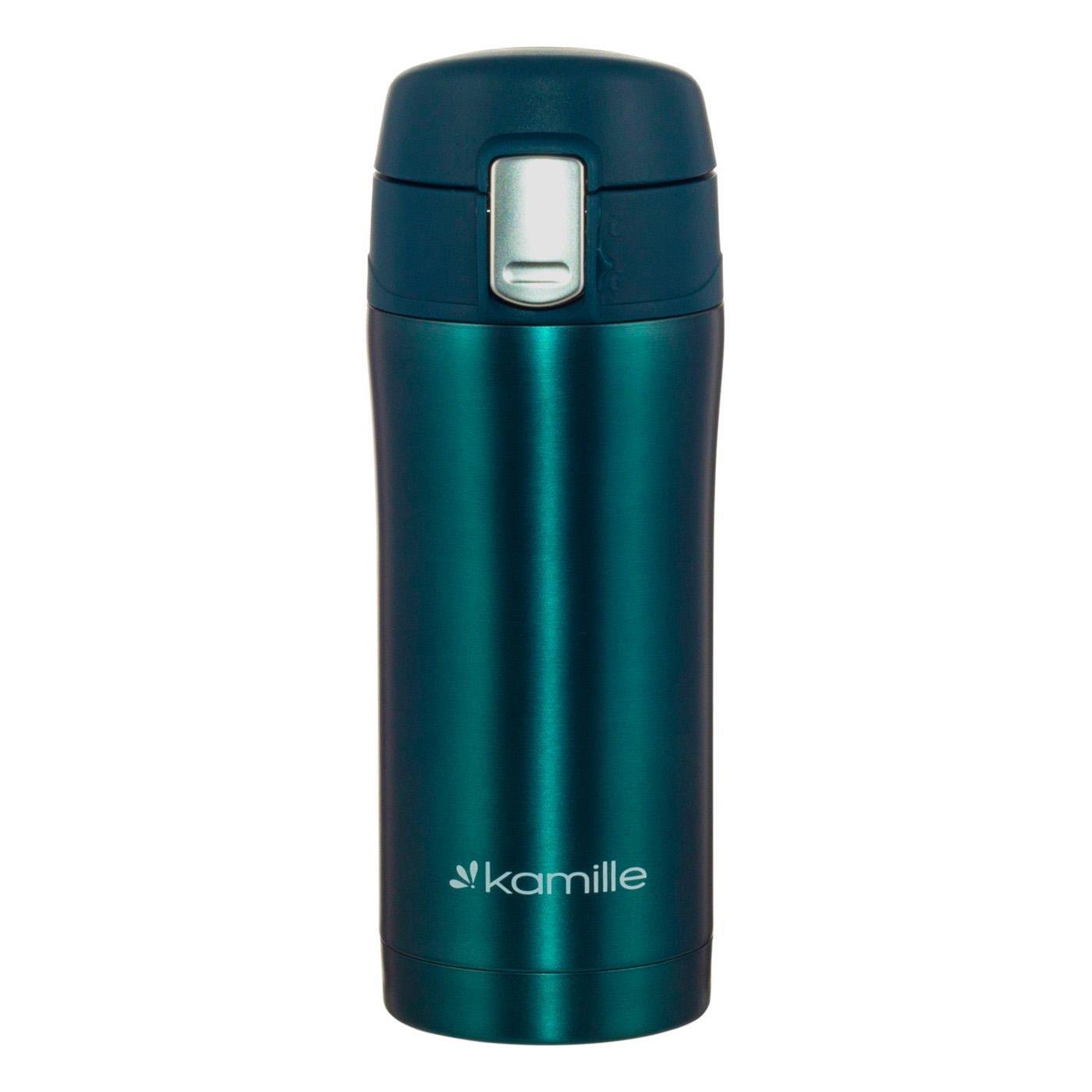 Термос Kamille из нержавеющей стали 320 мл Зеленый (2087 изумруд)