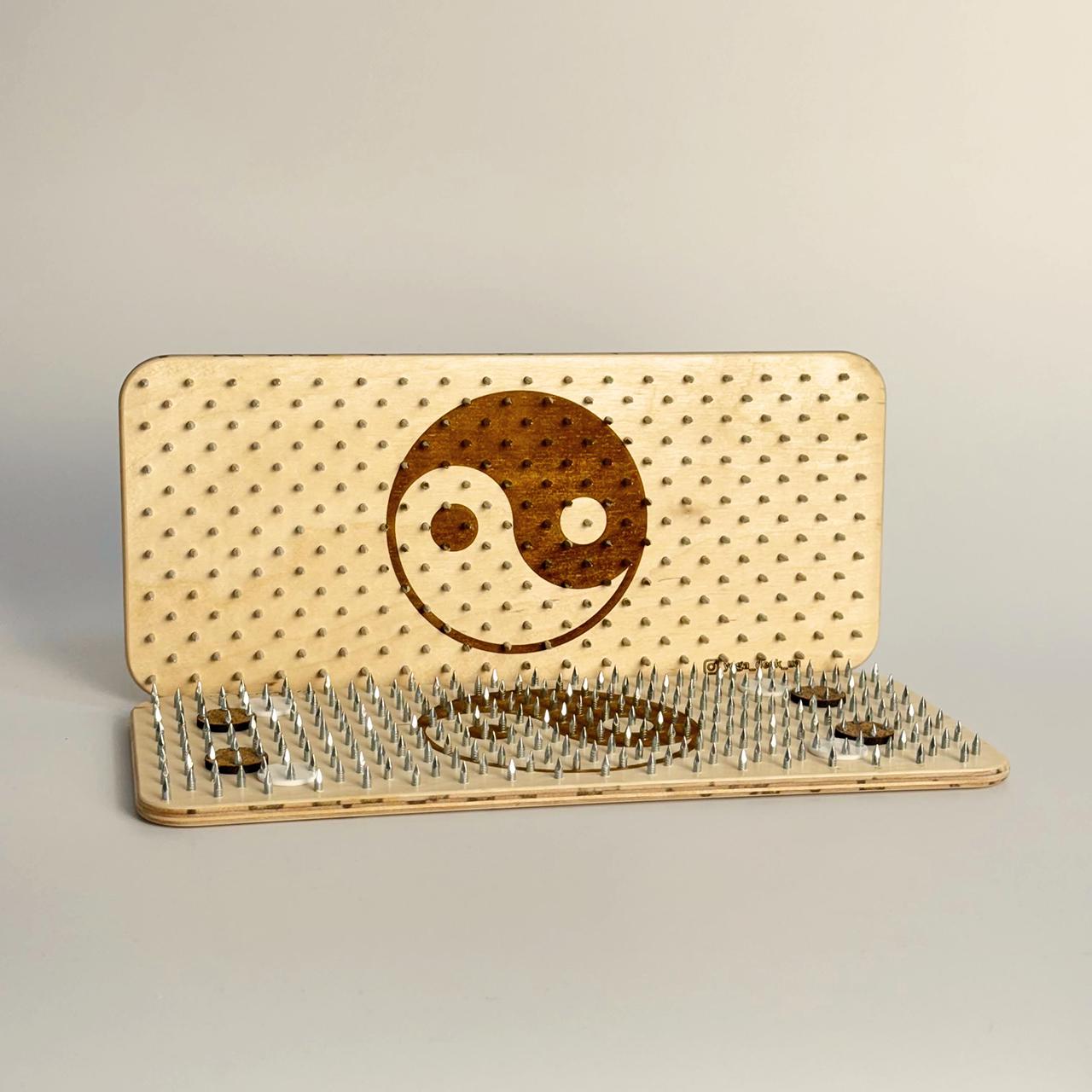 Дошка Садху для йоги Aurora Ромб ЦИнь і Ян 320x140 мм (ДС Мінімалізм Ромб ІЯ 320_140_12) - фото 2