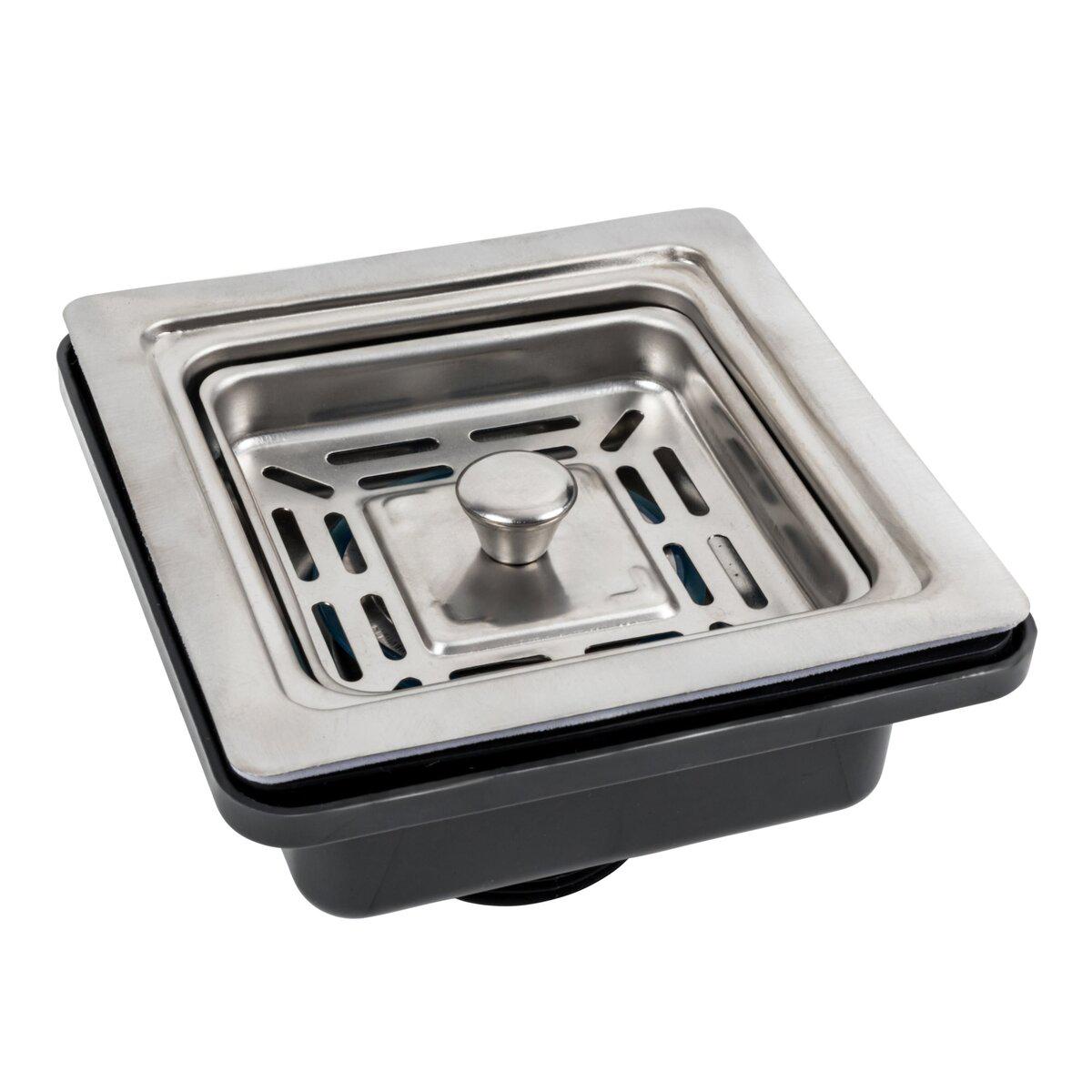 Верхня частина сифону Platinum під мийку квадратна Handmade з нержавіючої сталі (PLTM-SP000039684)