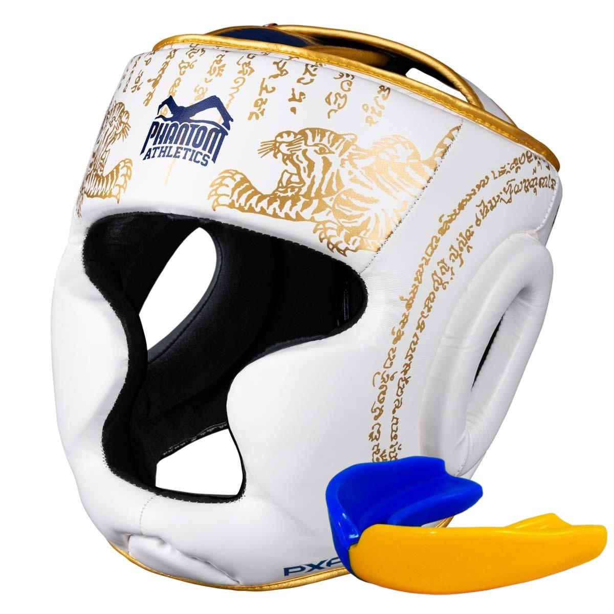 Боксерський шолом з капою Phantom Muay Thai Fulll Face White Gold (24993787)