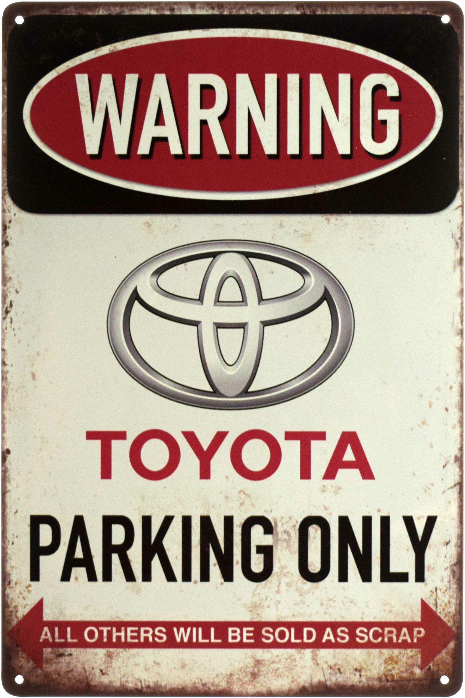 Табличка металева Увага! Парковка Тільки Для Тойоти/Warning! Toyota Parking Only 20x30 см Табличка металева Увага! Парковка Тільки Для Тойоти/Warning! Toyota Parking Only 20x30 см