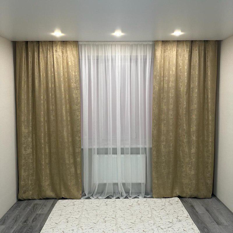Шторы жаккардовые с мраморным узором среднее затемнение 1,5x2,7 м 2 шт. Золотой (К1039-12) - фото 9 Шторы жаккардовые с мраморным узором среднее затемнение 1,5x2,7 м 2 шт. Золотой (К1039-12) - фото 9