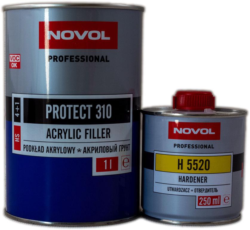 Грунт акриловый NOVOL HS Protect 310 отвердитель 5520 250 мл 4:1 1 л Белый (000034058)