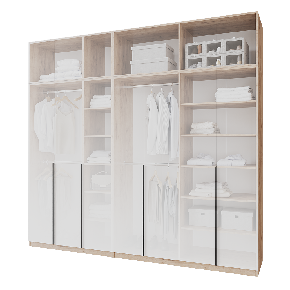 Шафа розпашна з антресолью Меблітренд Чиназес Чиа-2800.5 2800х500х2550 мм Дуб крафт золотий/Білий (27352481) - фото 2 Шафа розпашна з антресолью Меблітренд Чиназес Чиа-2800.5 2800х500х2550 мм Дуб крафт золотий/Білий (27352481) - фото 2