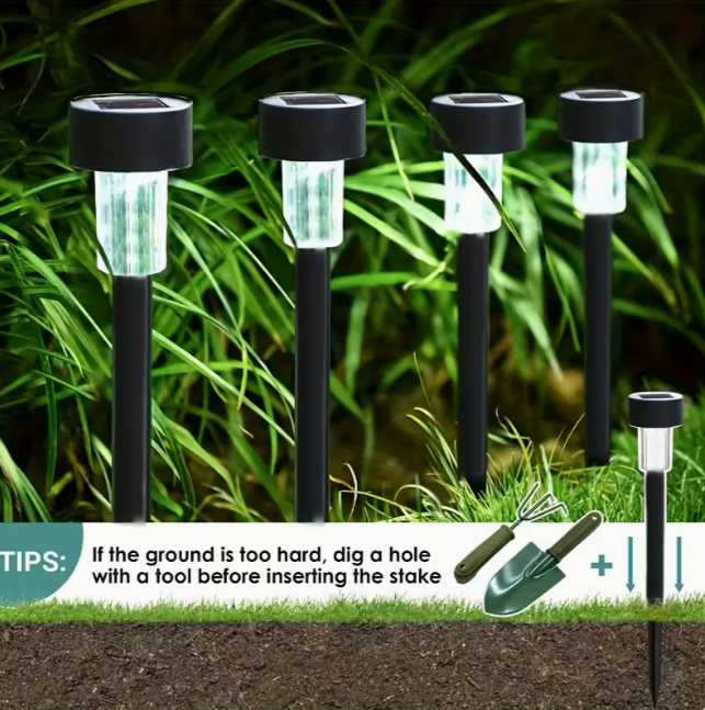 Садовий світильник на сонячній батареї для газону Холодне біле світло (1709) - фото 10 Садовий світильник на сонячній батареї для газону Холодне біле світло (1709) - фото 10