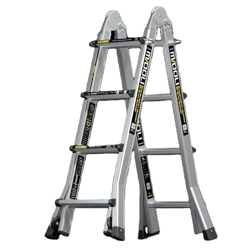 Драбина професійна багатофункціональна 5 сходинок з колесами