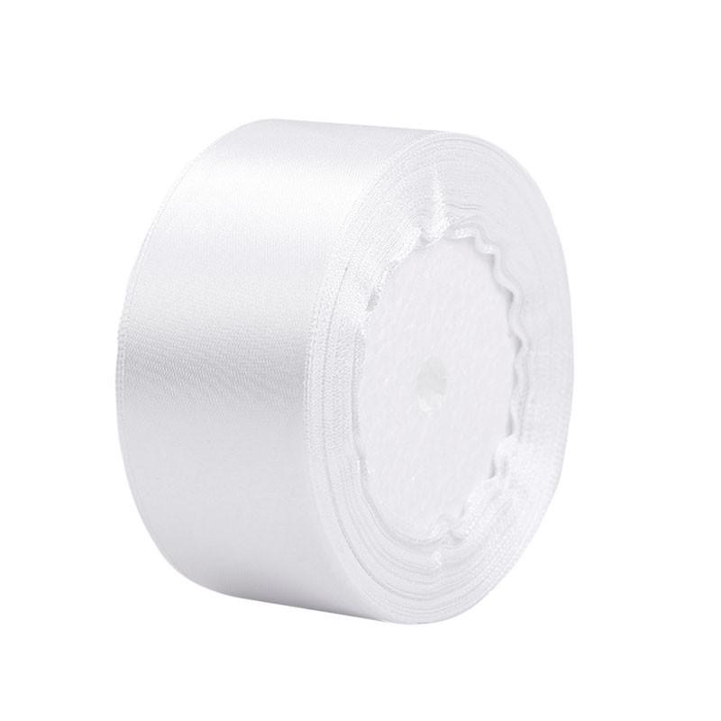 Лента декоративная для упаковки подарков Lesko 4 см White