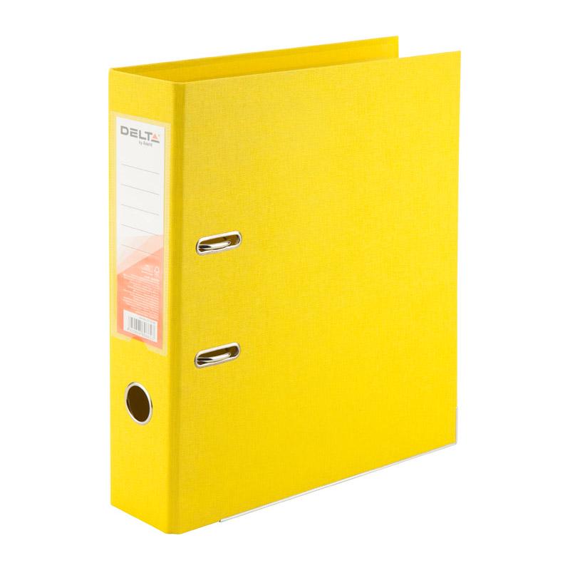 Папка-регистратор Axent Delta двусторонняя А4 полипропилен 75 мм разобрана Желтый (D1712-08P)
