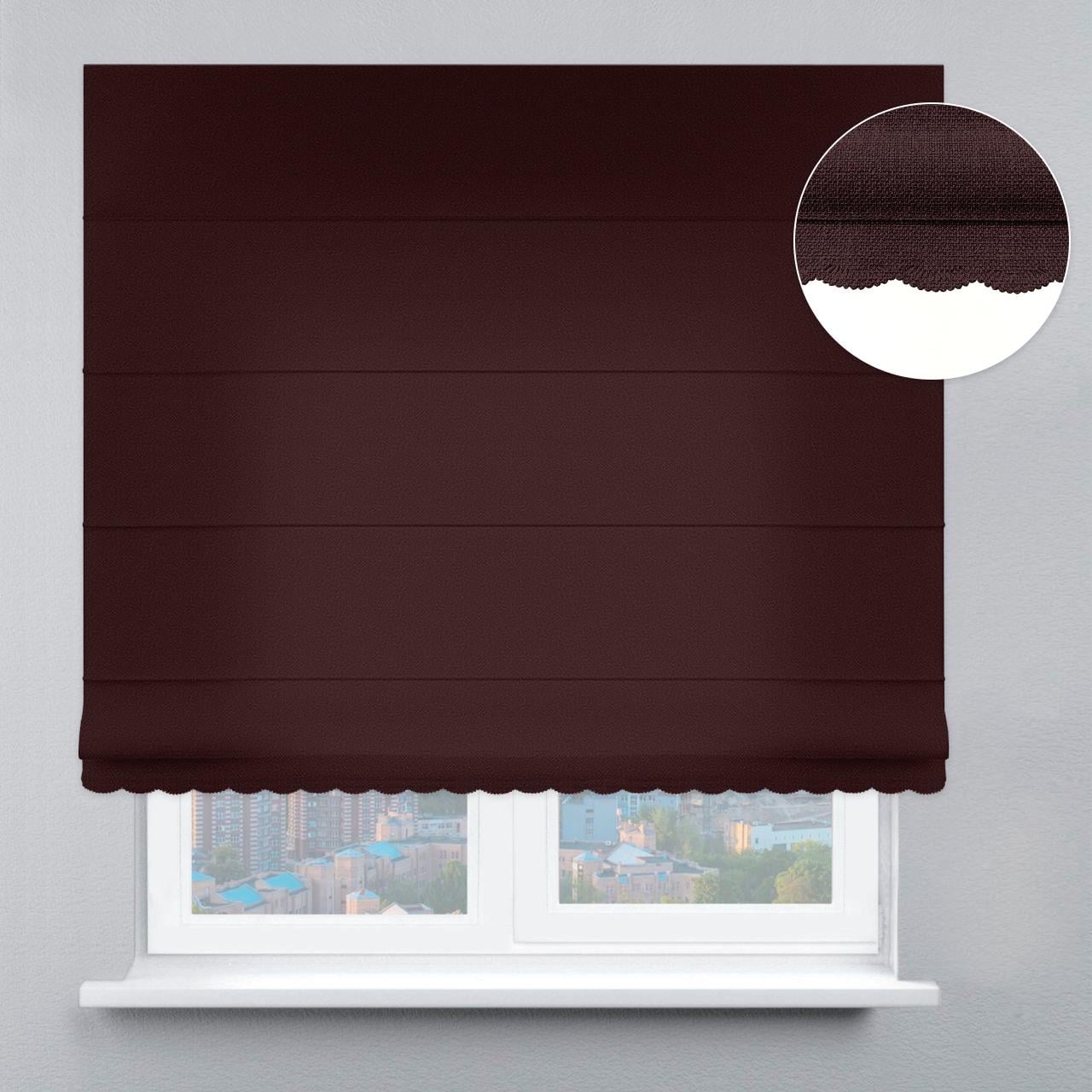 Римская штора софт люкс с ажуром 240х170 см Шоколадный