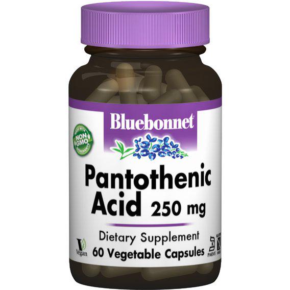 Пантотеновая кислота Bluebonnet Nutrition Pantothenic Acid B5 250 мг 60 Veg Caps (BLB0468)