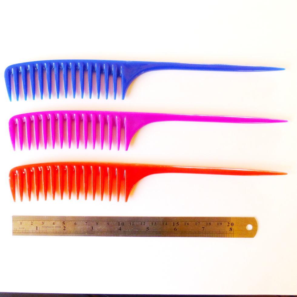 Гребінець перукарський для прочісування фарбованого волосся ДенІС professional з хвостиком Бузковий (1453070590) - фото 6