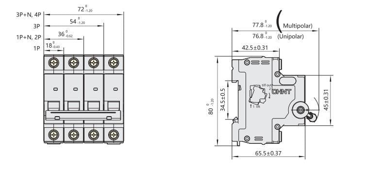 Модульний автоматичний вимикач CHINT NXB-63 2P C16 6kA - фото 2 Модульний автоматичний вимикач CHINT NXB-63 2P C16 6kA - фото 2