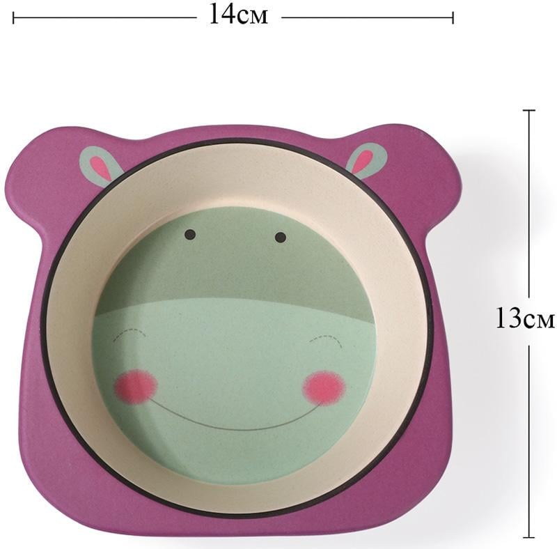 Тарелка детская суповая Fissman бегемотик из бамбукового волокна 14x13см - фото 2 Тарелка детская суповая Fissman бегемотик из бамбукового волокна 14x13см - фото 2