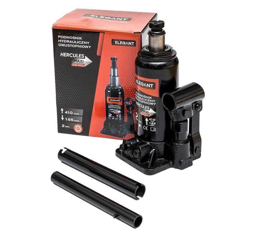 Домкрат двухштоковый вертикальный гидравлический Elegant HERCULES MAXI 2 т 165-410 мм (EL 335 002)