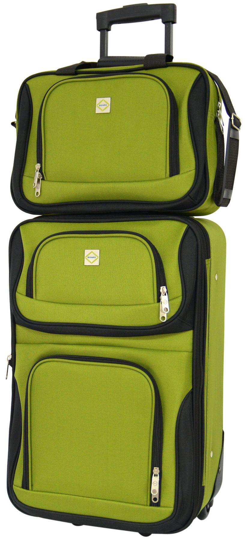 Комплект чемодан и сумка Bonro Best маленький Зеленый (10080501)