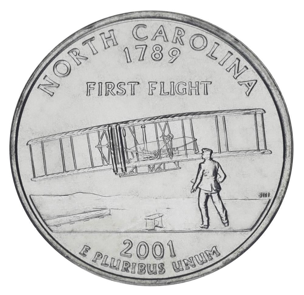 Коллекционная монета США 25 центов 2001 P Штаты и территории - Северная Каролина UNC (KM#319) Коллекционная монета США 25 центов 2001 P Штаты и территории - Северная Каролина UNC (KM#319)