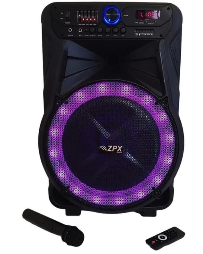 Портативная колонка аккумуляторная ZPX-7772 15" с радиомикрофоном 350W USB/FM/Bluetooth/TWS (2613195006)