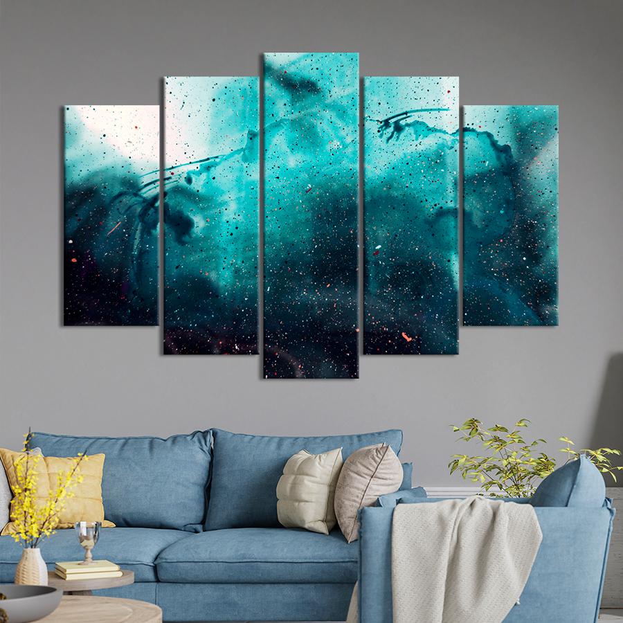 Картина абстракция Туманная ночная абстракция 137x85 см (A956-5)