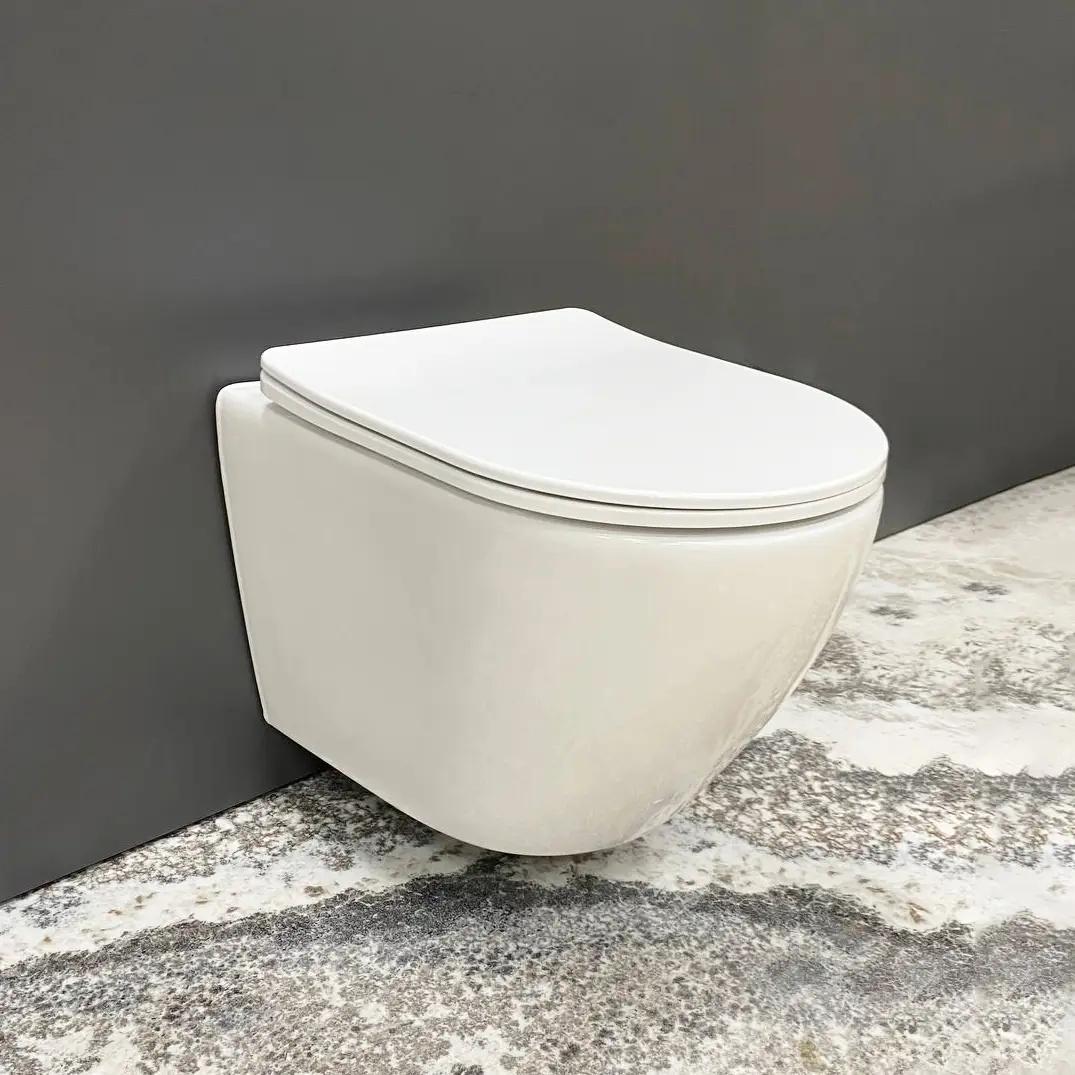 Унитаз подвесной VBI Capri безобедочный 490x365 мм Белый (RM-VBI-020100)