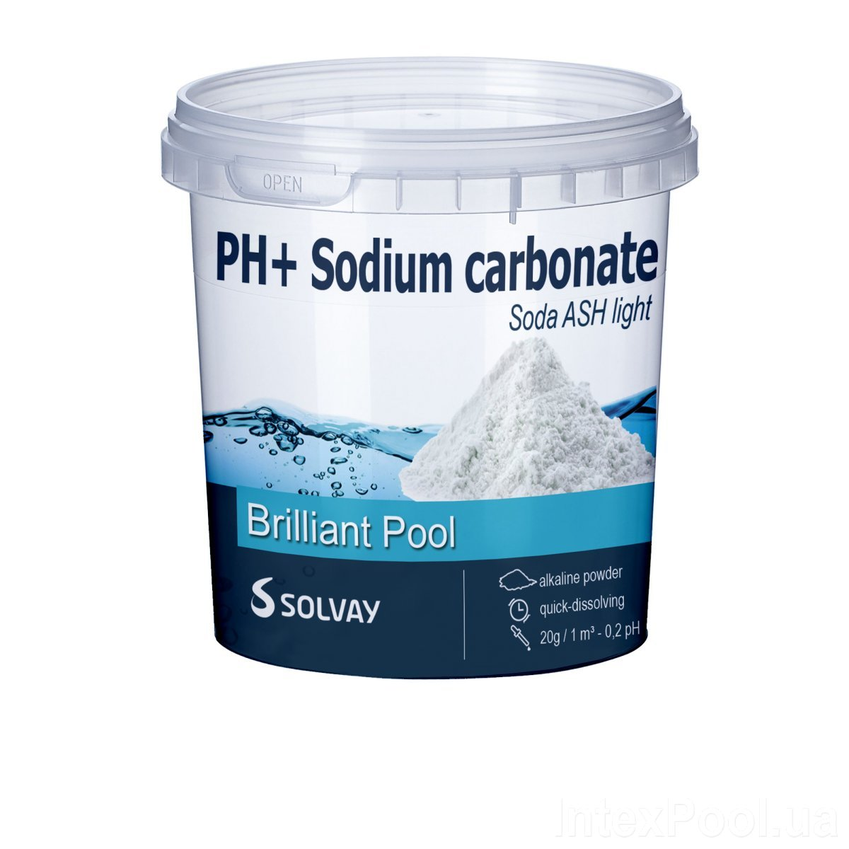 Средство повышения уровня pH+ Solvay для бассейна 300 г (80413) Средство повышения уровня pH+ Solvay для бассейна 300 г (80413)