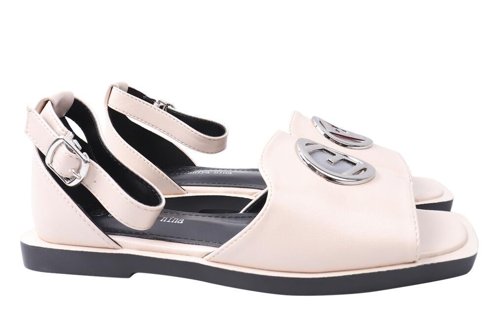 Босоножки женские Stefaniya Nina на низком ходу с закрытой пятой р. 40 Пудровый (95-21LBC)