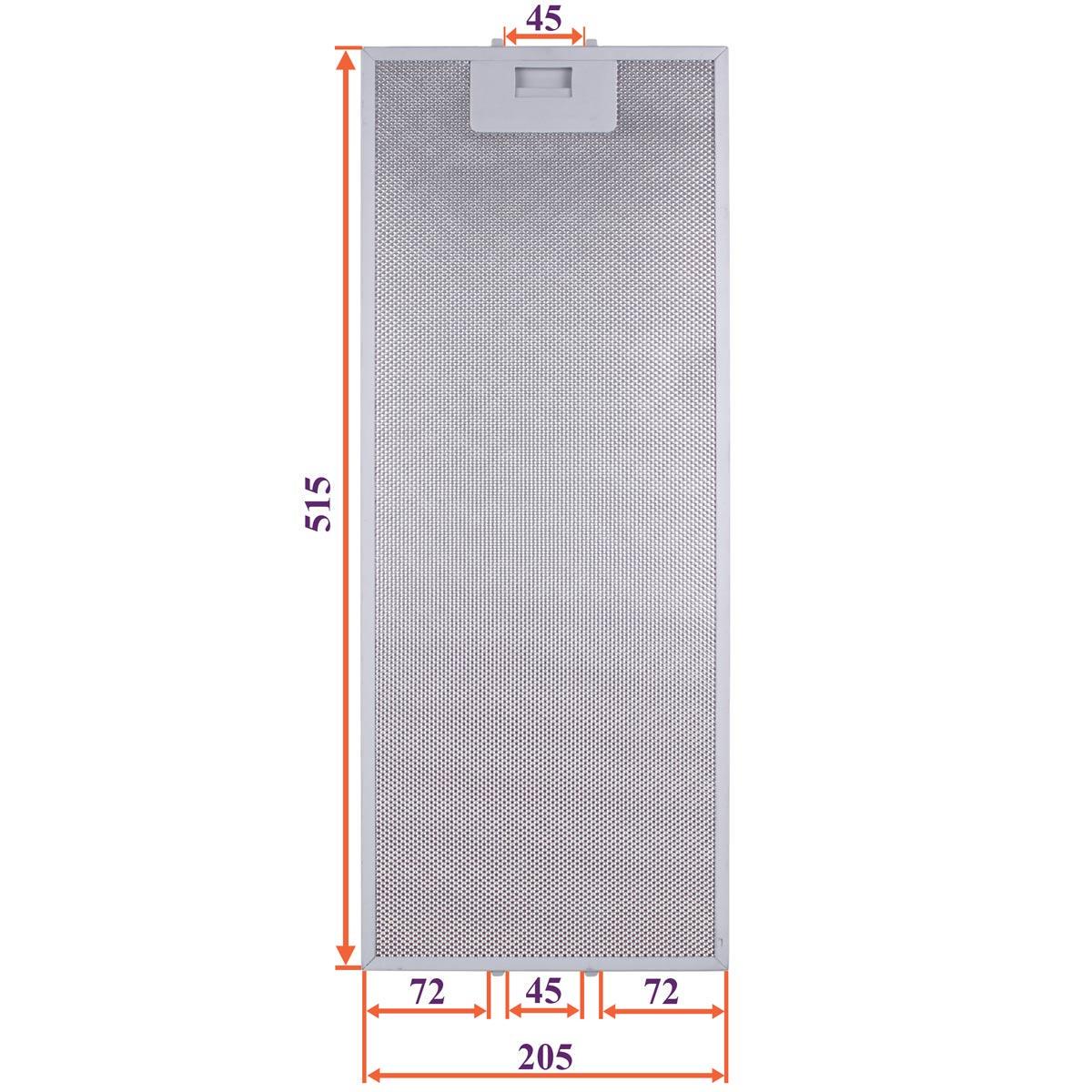 Фильтр жировой для вытяжки металлический универсальный под защелки 205x515x8 мм (00000056110) - фото 2 Фильтр жировой для вытяжки металлический универсальный под защелки 205x515x8 мм (00000056110) - фото 2