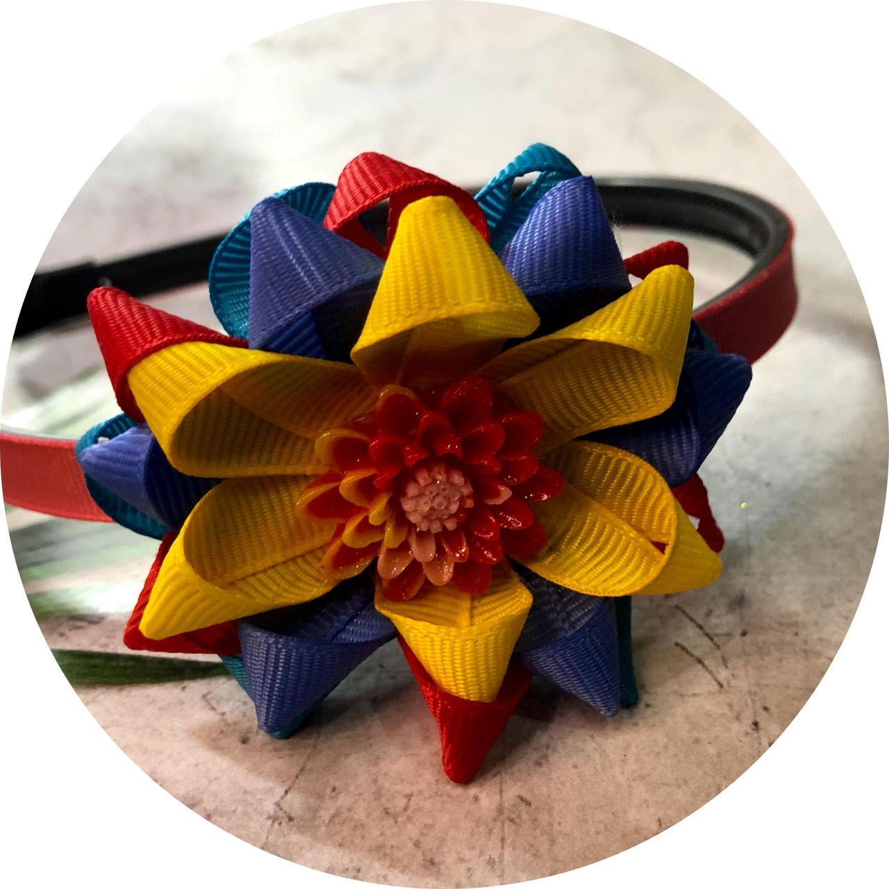 Обруч для волос детский Цветочек Разноцветная (11322)