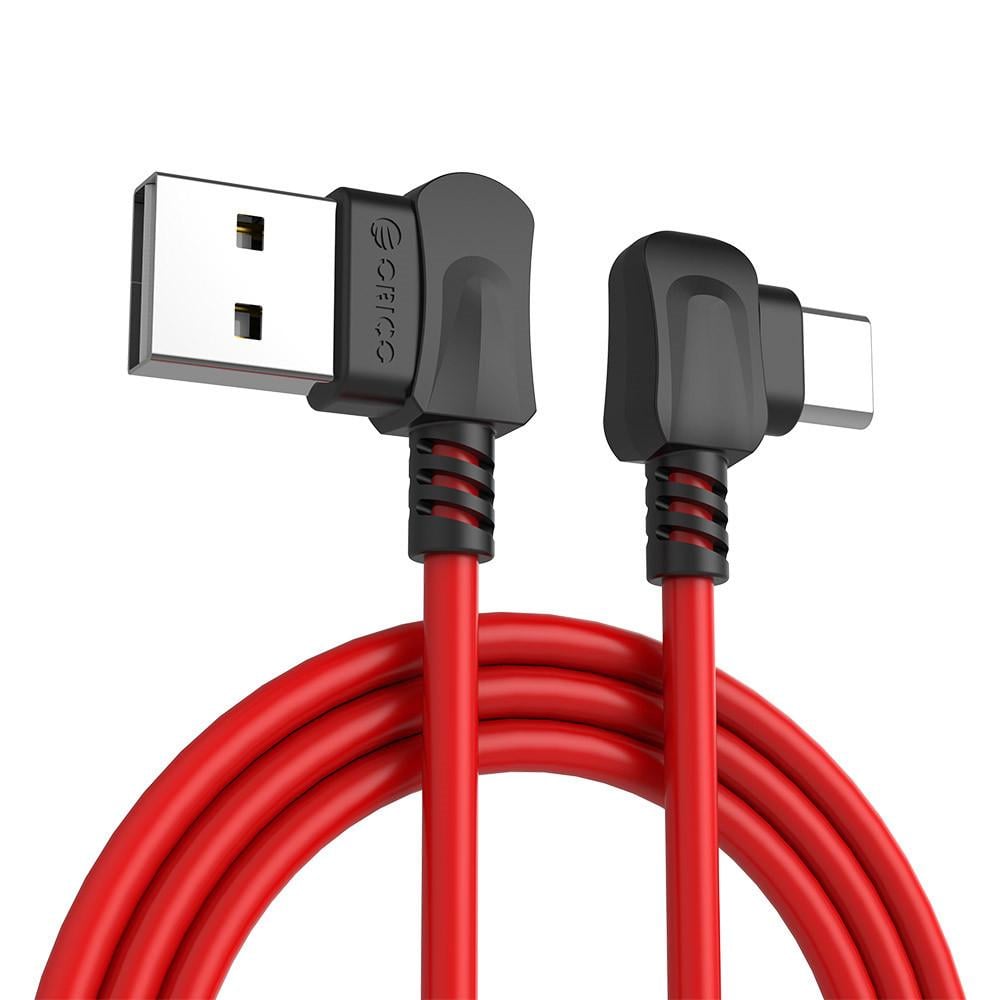 Кабель USB Type-C Orico TCW-10 с двусторонним USB разъемом 1 м Красный - фото 3