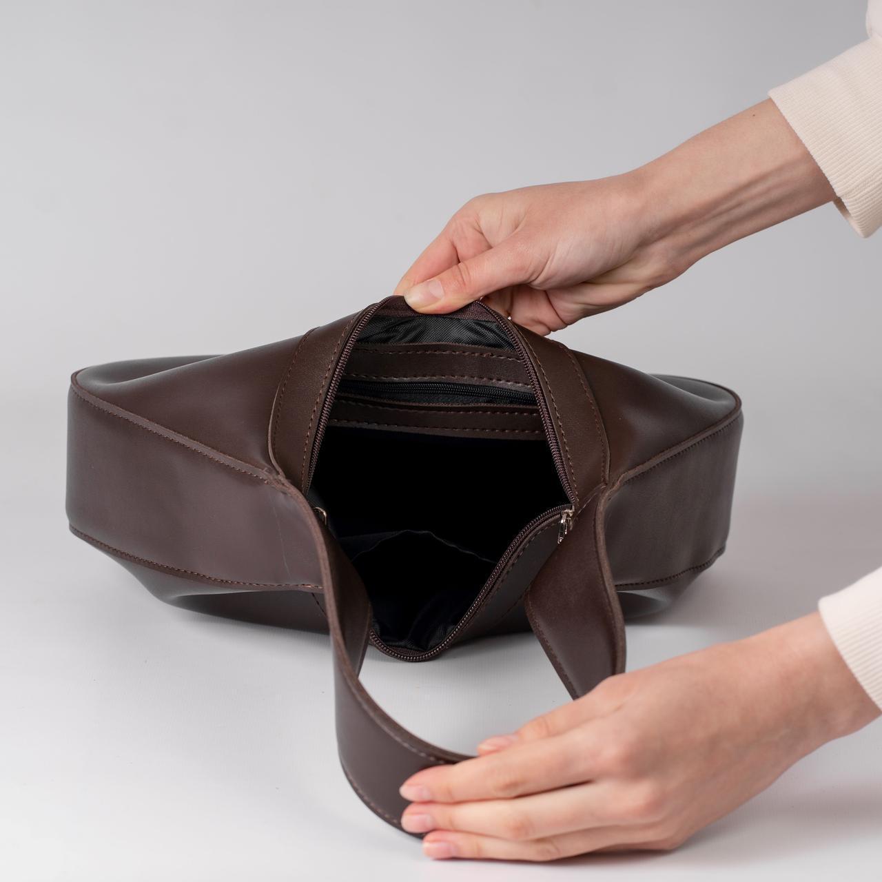 Сумка женская багет XENIA № 31-24 Коричневий - фото 3 Сумка женская багет XENIA № 31-24 Коричневий - фото 3