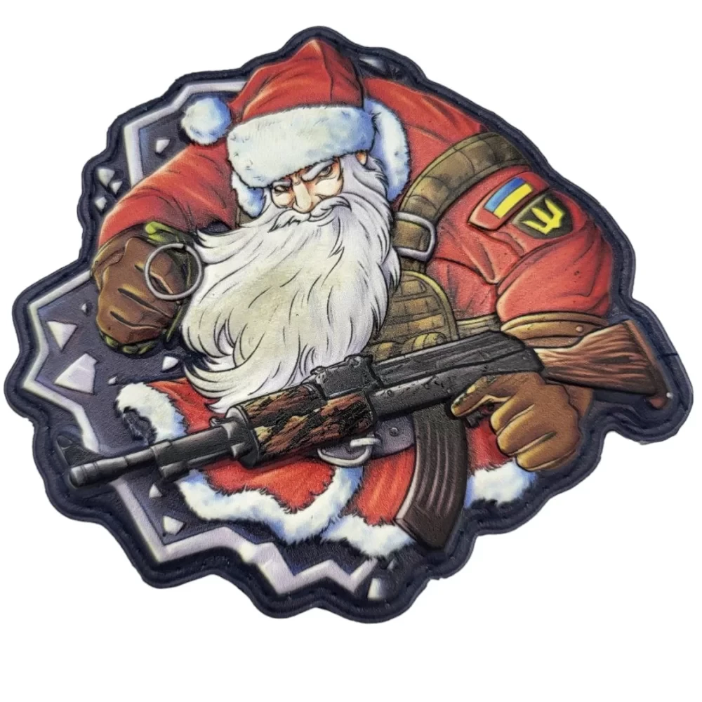 Патч объемный 3D Новогодний Санта ВСУ ПВХ (07130599)