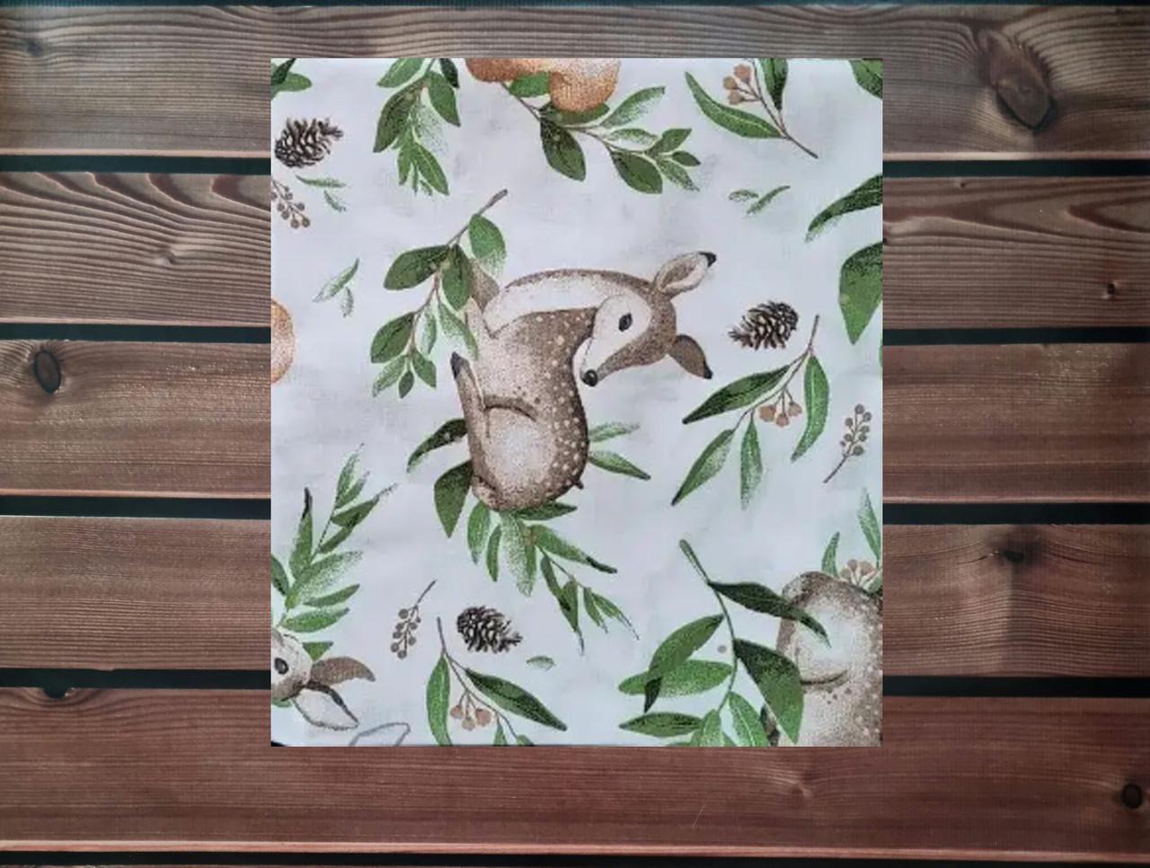 Пелюшка дитяча BST із натуральної бавовняної тканини 90х80 см Зелений/Бежевий (1798900066)