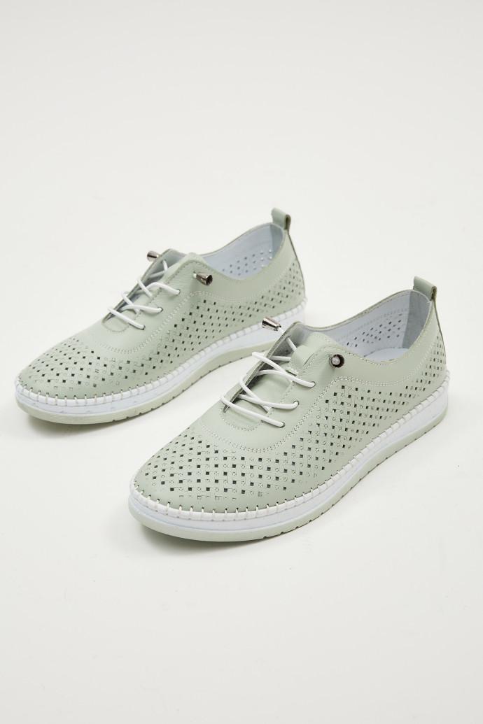 Мокасины женские Anna Lucci кожаные р. 41 Зеленый (194786) - фото 2 Мокасины женские Anna Lucci кожаные р. 41 Зеленый (194786) - фото 2