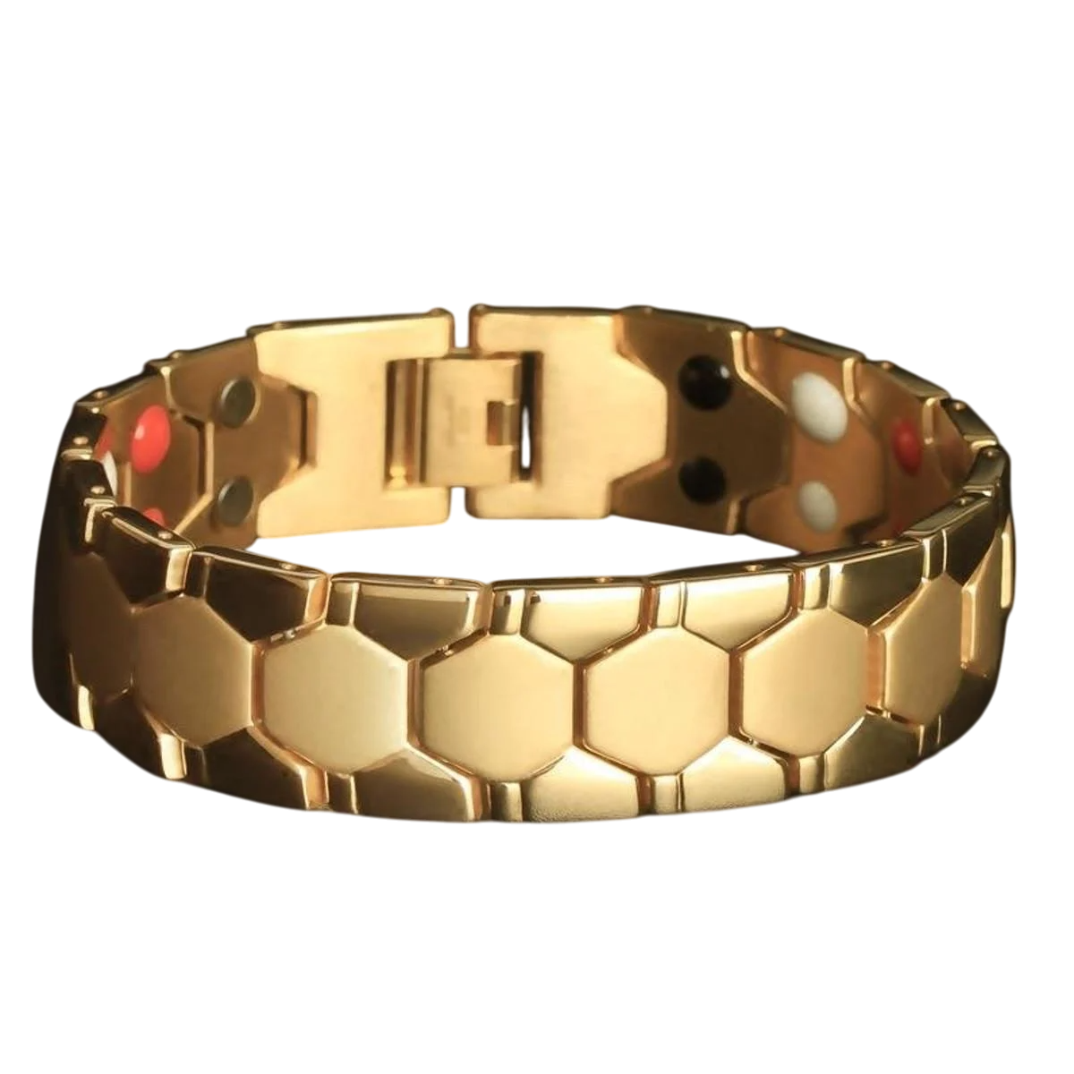 Браслет медицинский Био Магнит для похудения антицеллюлитный с акупунктурными точками Золотистый (40_120)