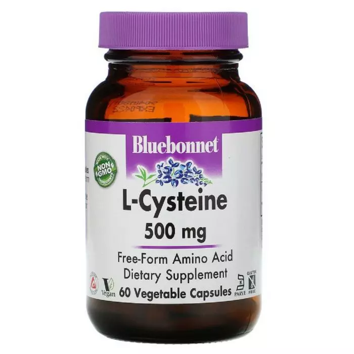 Цистеїн Bluebonnet Nutrition L-Cystein 500 мг 60 вегетаріанських капсул (BLB0038)
