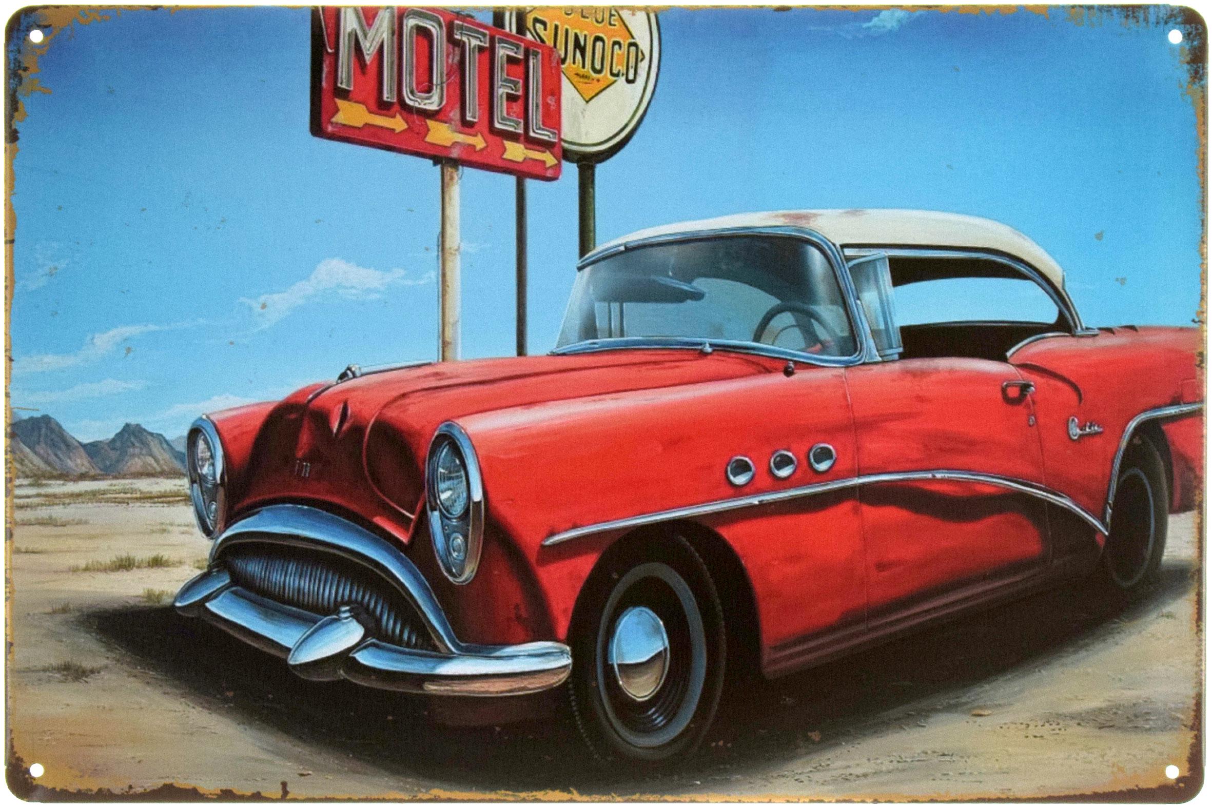 Табличка металева Red Car Motel 20x30 см Табличка металева Red Car Motel 20x30 см