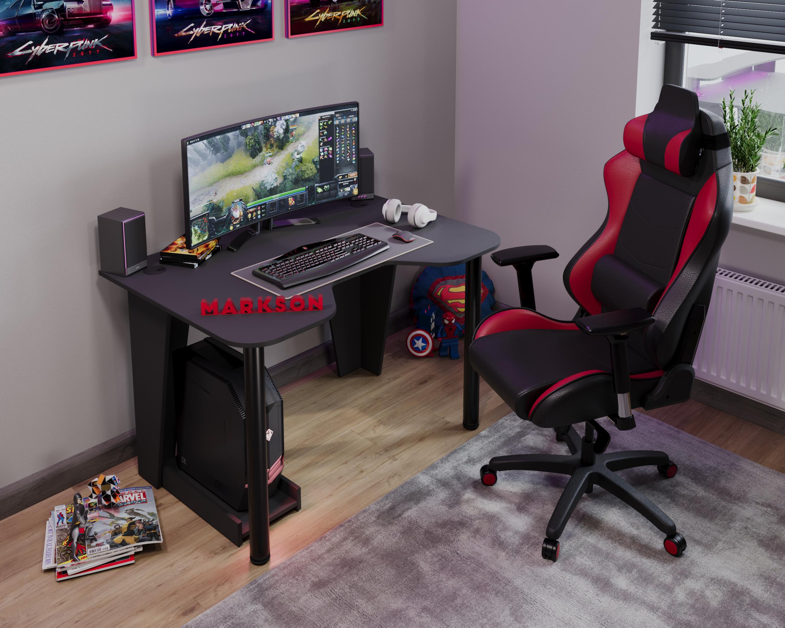 Компьютерный стол игровой STALKER Черный (MS900) - фото 5 Компьютерный стол игровой STALKER Черный (MS900) - фото 5