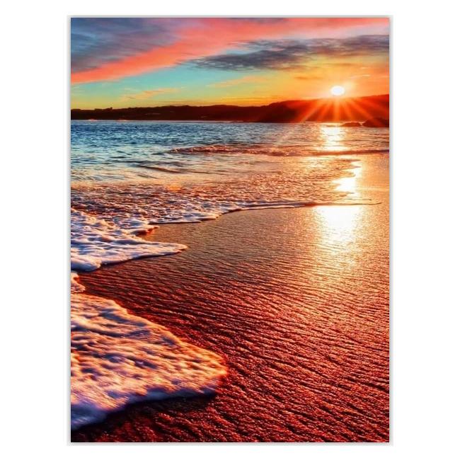 Алмазна вишивка мозаїка Diy Захід у моря 30х40 см DZDP705