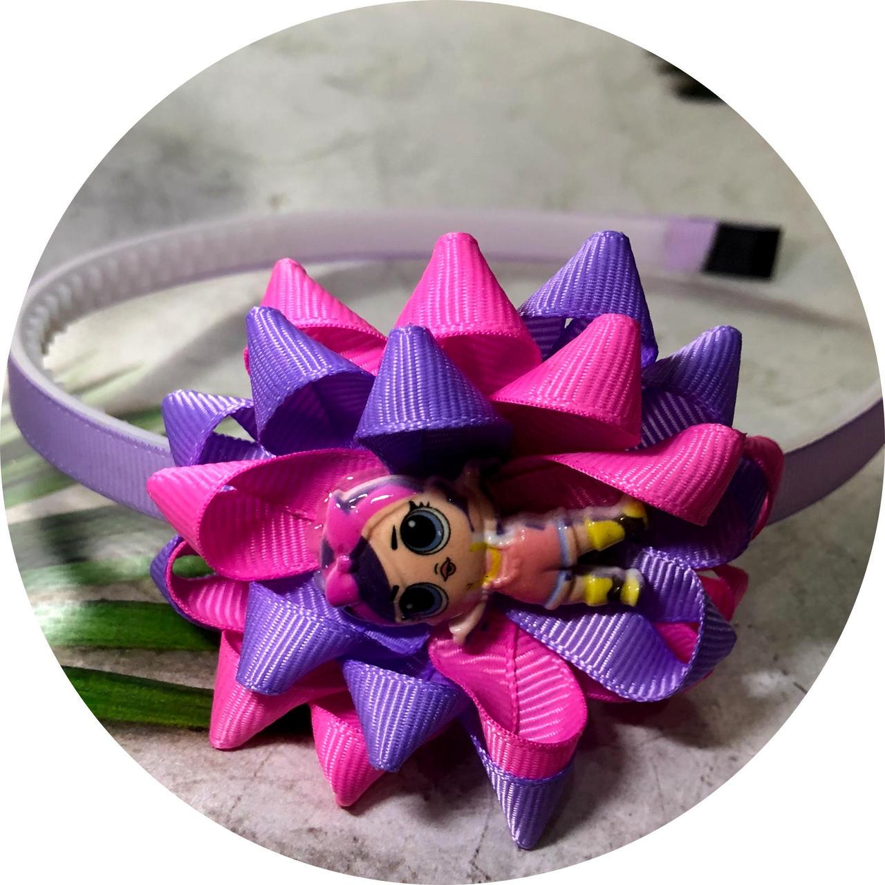 Обруч для волос детский с цветочком Кукла Лол (11319)