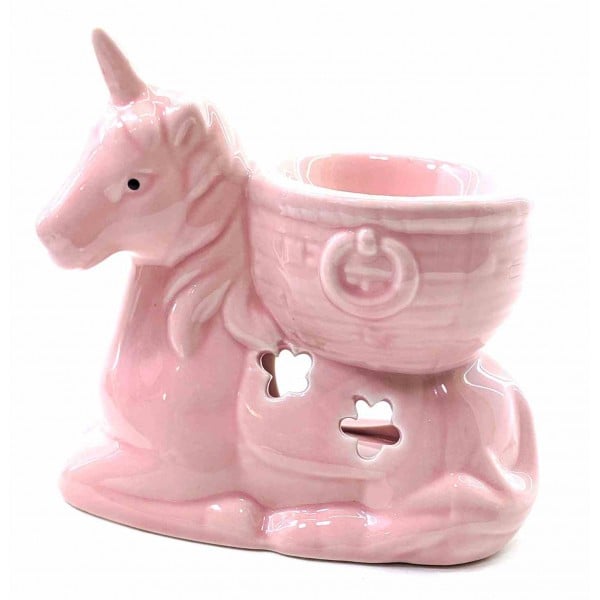 Аромалампа керамічна Єдиноріг 11х10х6,5 см Рожевий