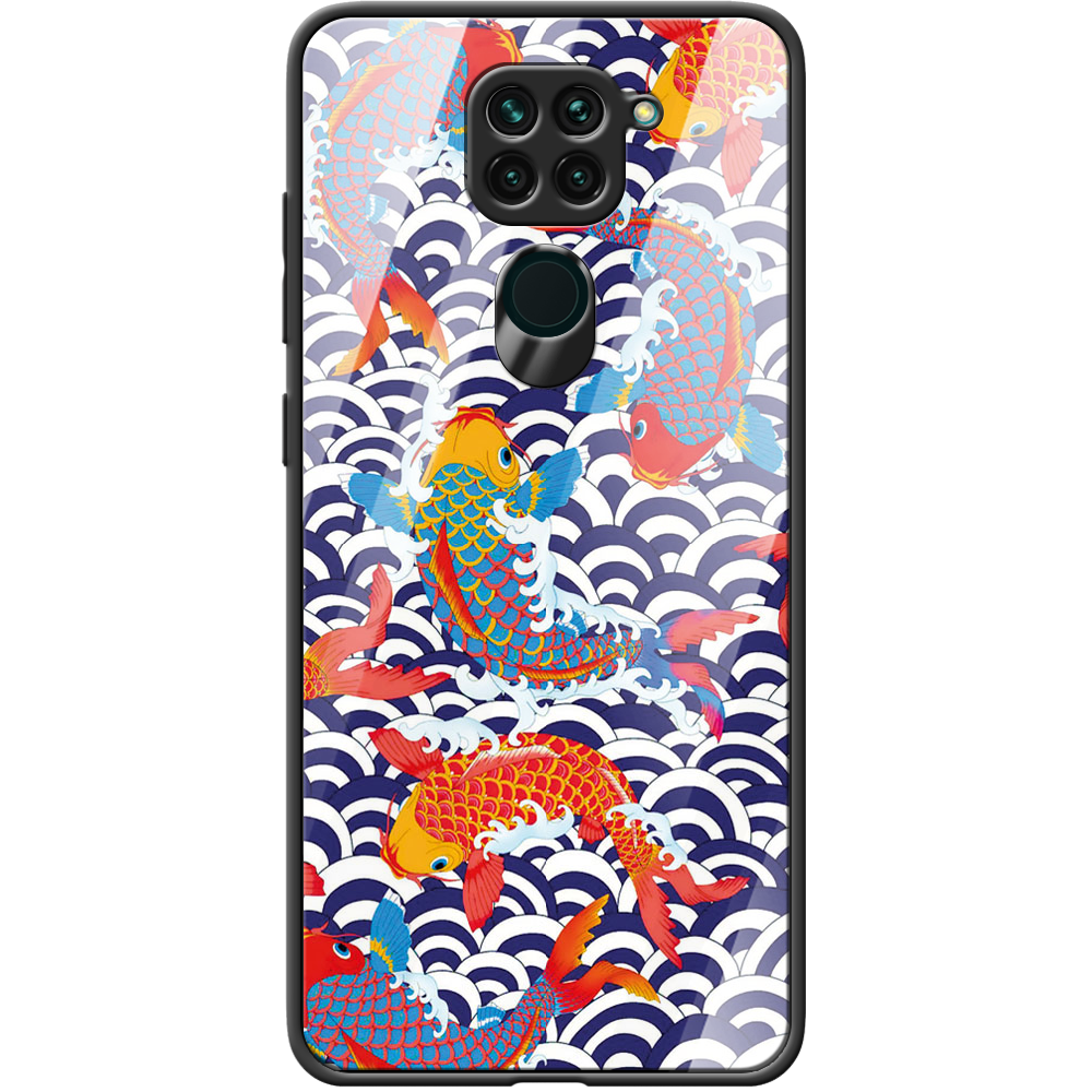 Чохол Boxface Xiaomi Redmi Note 9 Koi Fish Чорний силікон зі склом (39801-up2477-40102)