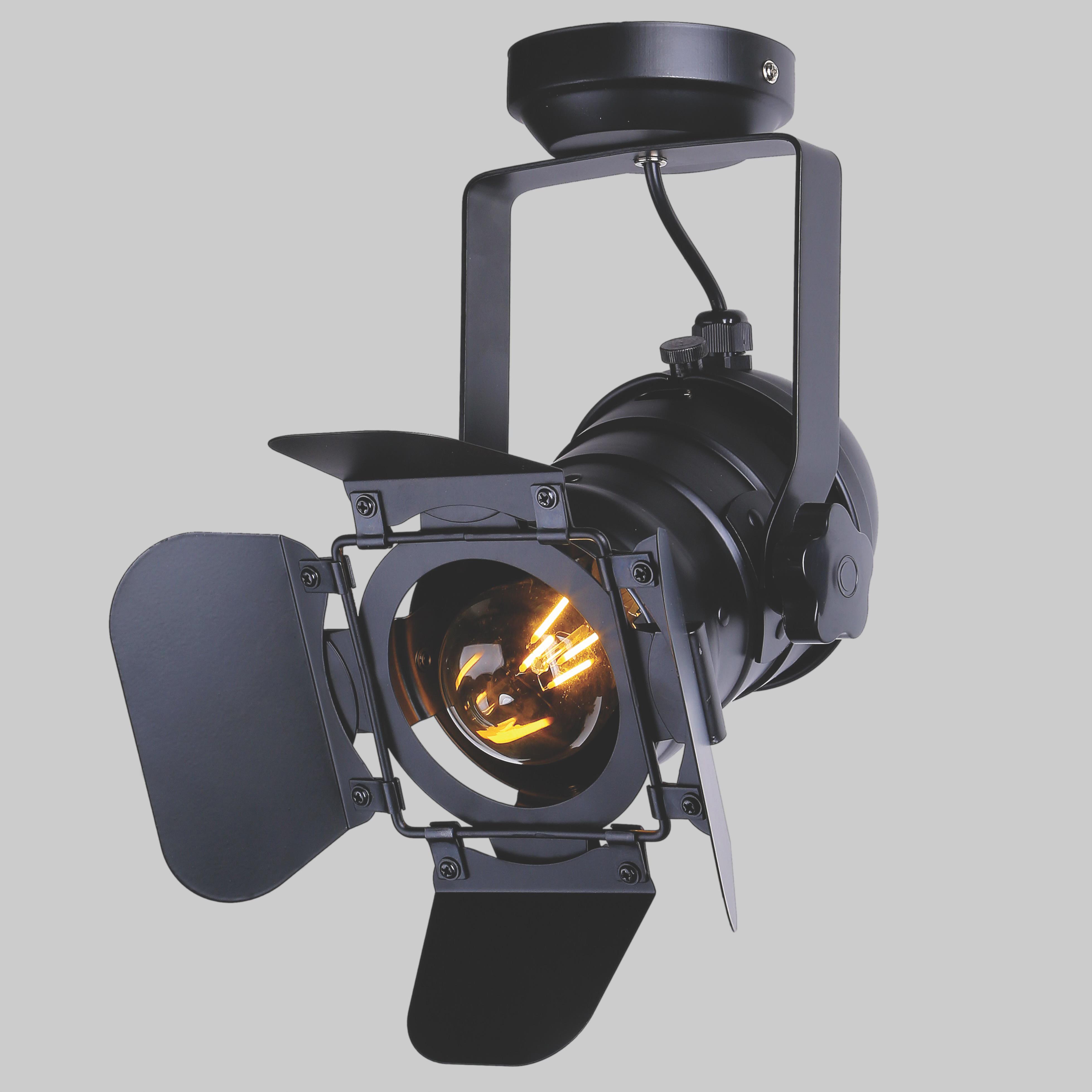 Прожектор потолочный в стиле черный лофт (52-20 BK)