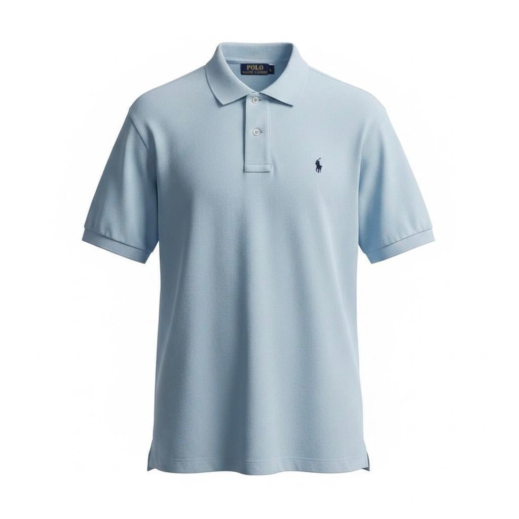 Футболка мужская поло в стиле Ralph Lauren Classic Fit Mesh Polo Shirt XL Голубой (RL13002.13XL)