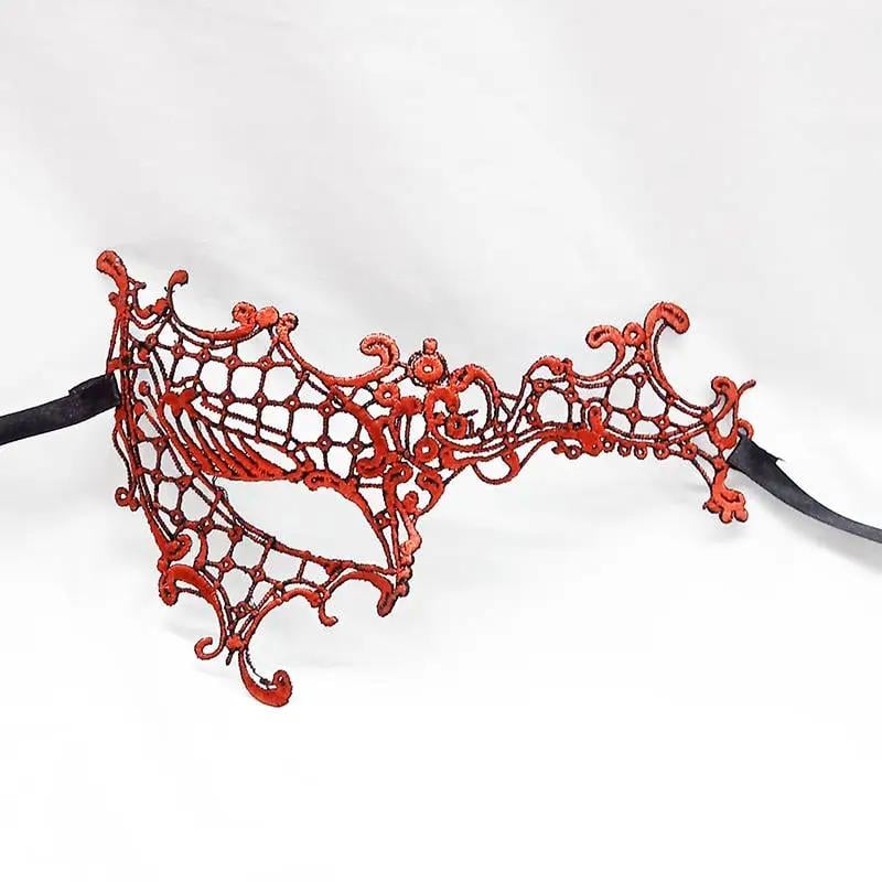 Маска маскарадная венецианская 18х11 см Красный (132430/3)