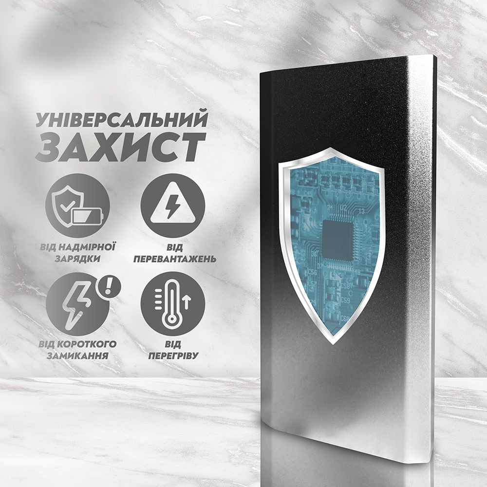 Повербанк MaxTech PA-TM013 з перехідником для роутера 15000 mah Сірий (18c4e739) - фото 3